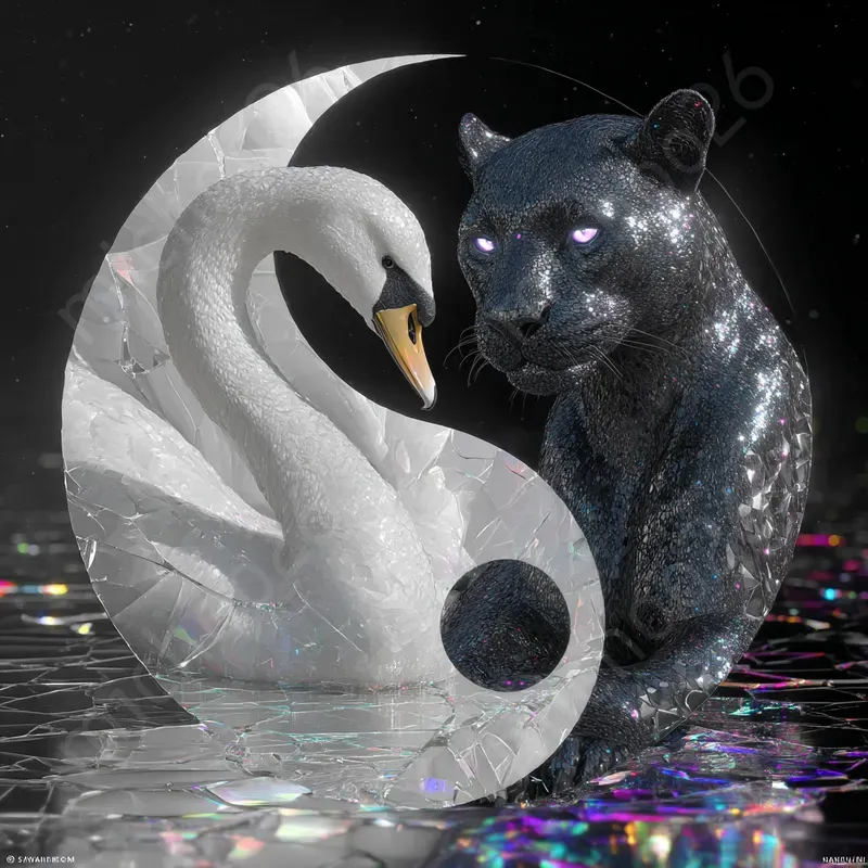 Yin Yang Logos With Animals