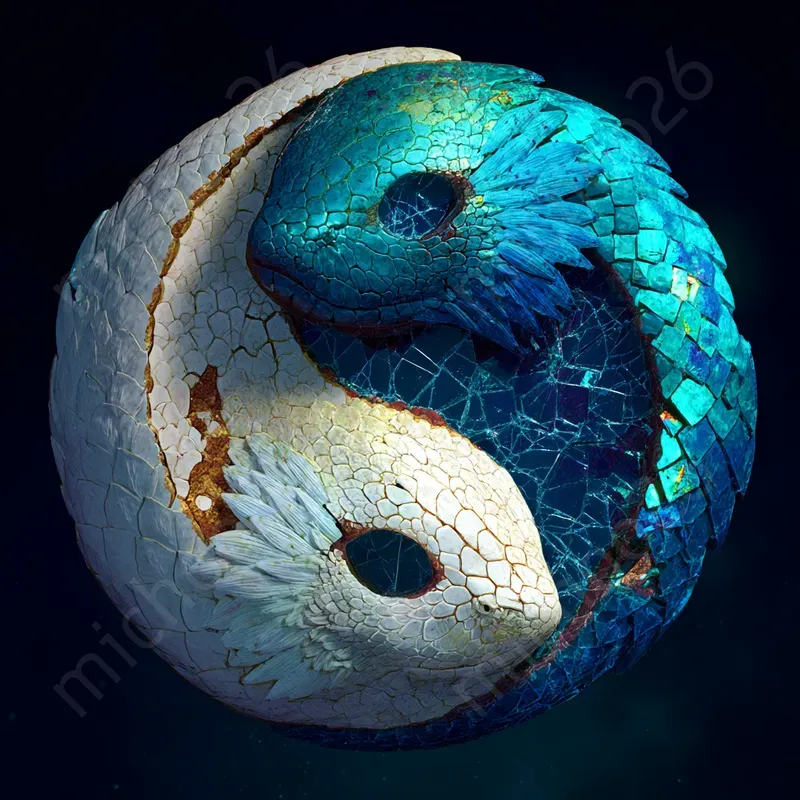 Yin Yang Logos With Animals