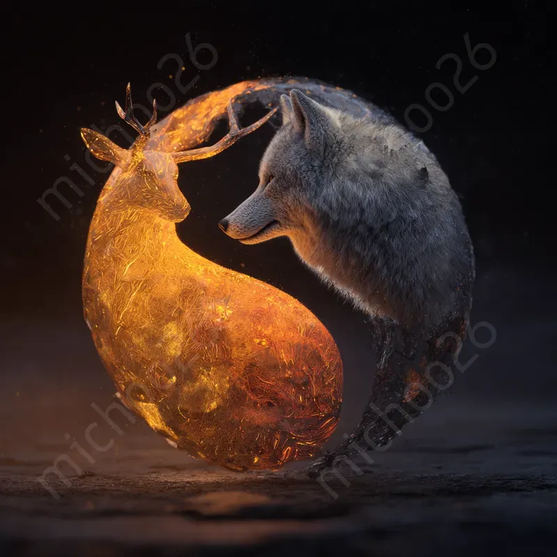 Yin Yang Logos With Animals