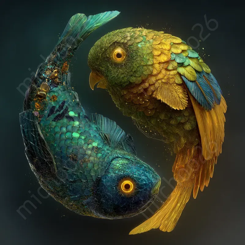 Yin Yang Logos With Animals