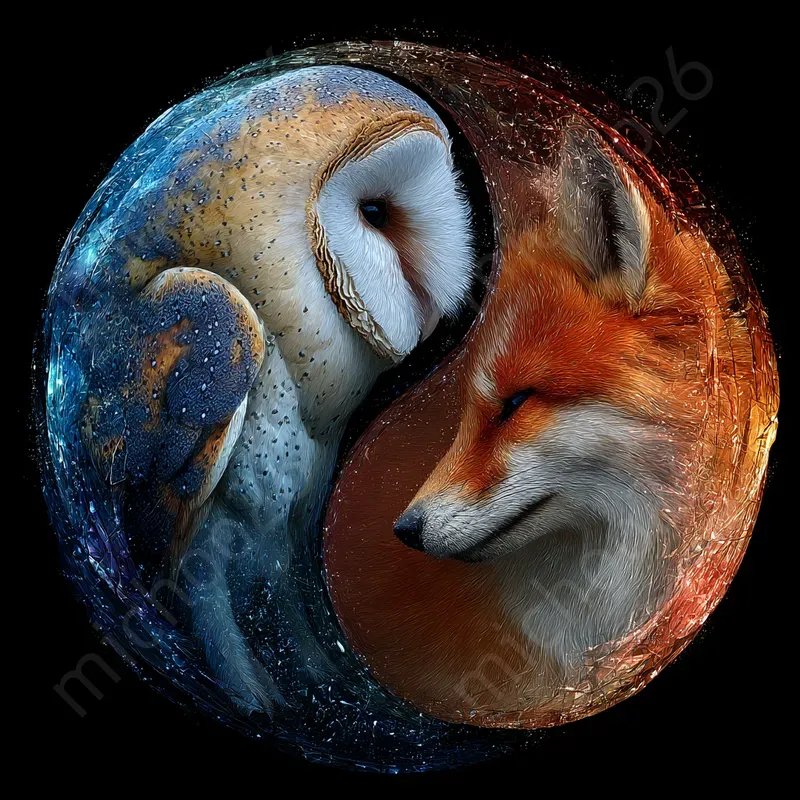 Yin Yang Logos With Animals