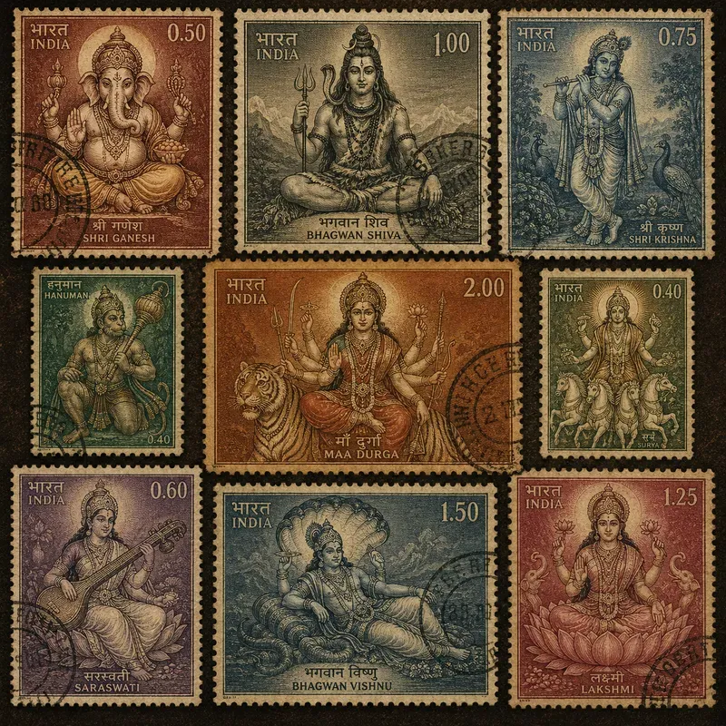 Vintage Indian Philatelic Character Collections