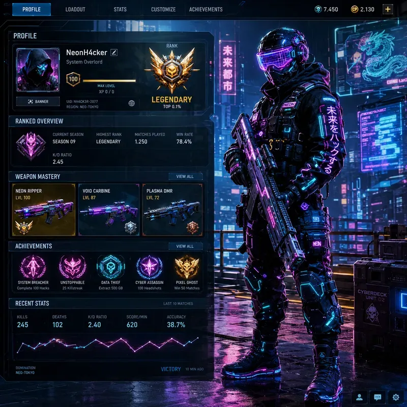 Ultimate Game Profile Showcases