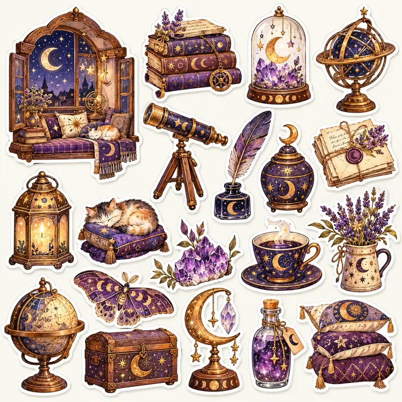 Rustic Folkart Thematic Sticker Sets