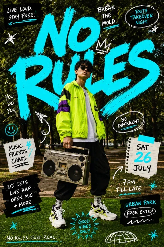 Mixed Media DIY Zine Event Posters