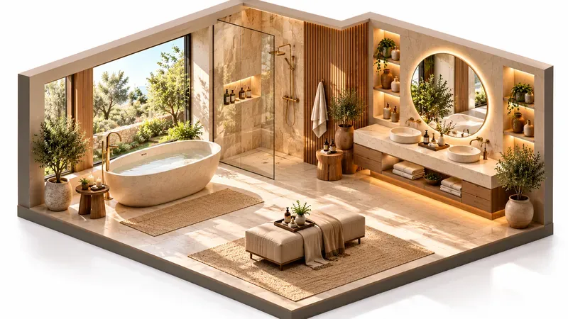 3D Isometric Interior Rooms