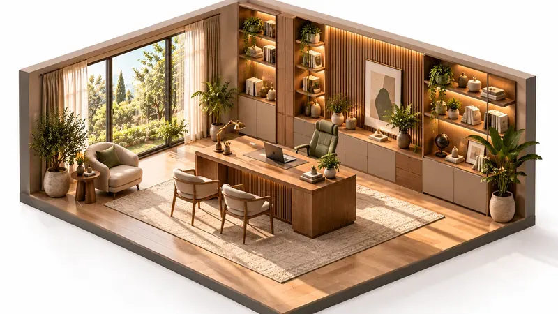 3D Isometric Interior Rooms