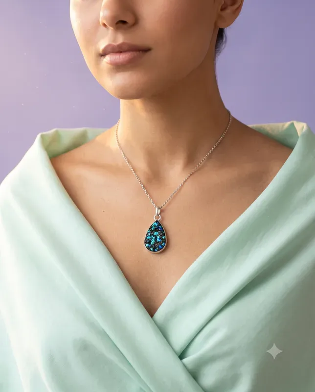 Pendant Necklaces On Model Editorials