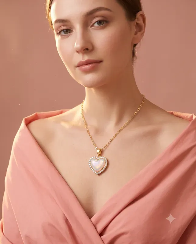 Pendant Necklaces On Model Editorials
