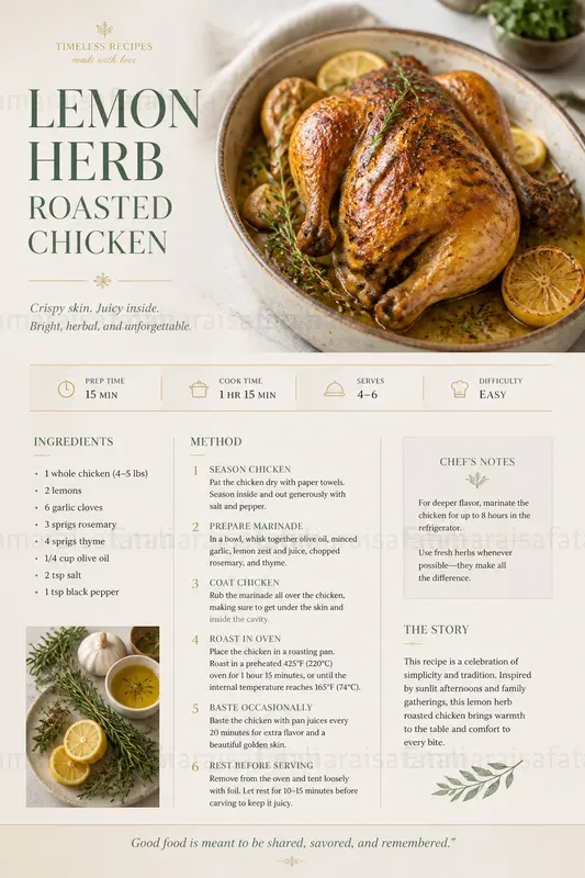 Luxury Cookbook Page Generator