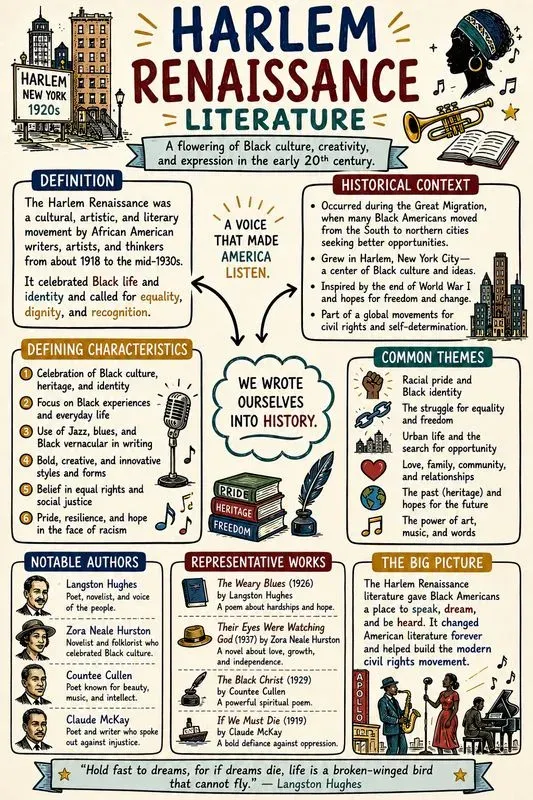 American Literary Movements Sketchnotes