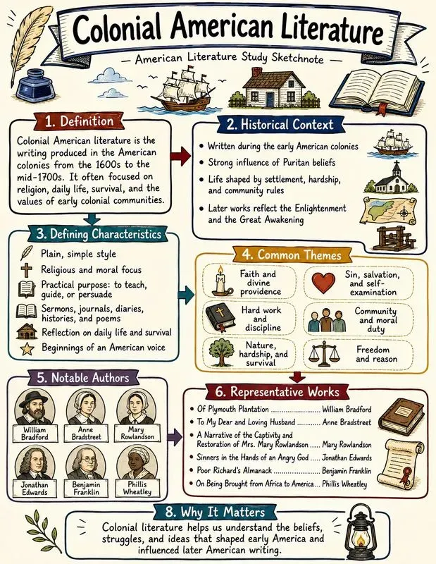 American Literary Movements Sketchnotes