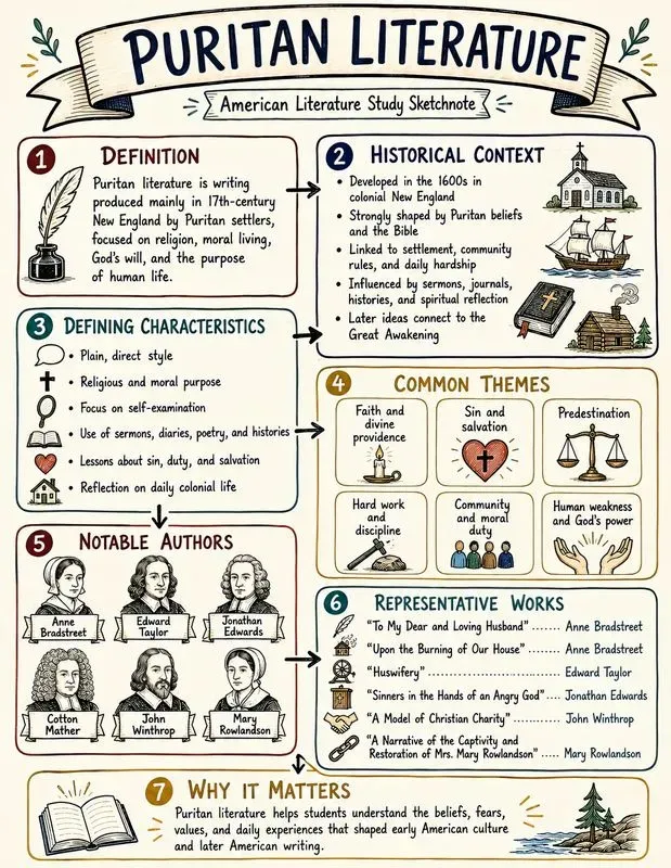 American Literary Movements Sketchnotes