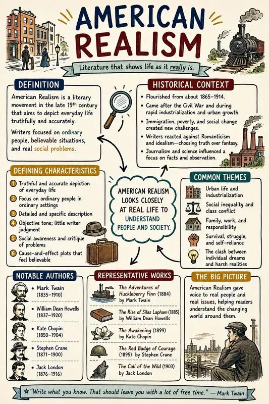 American Literary Movements Sketchnotes