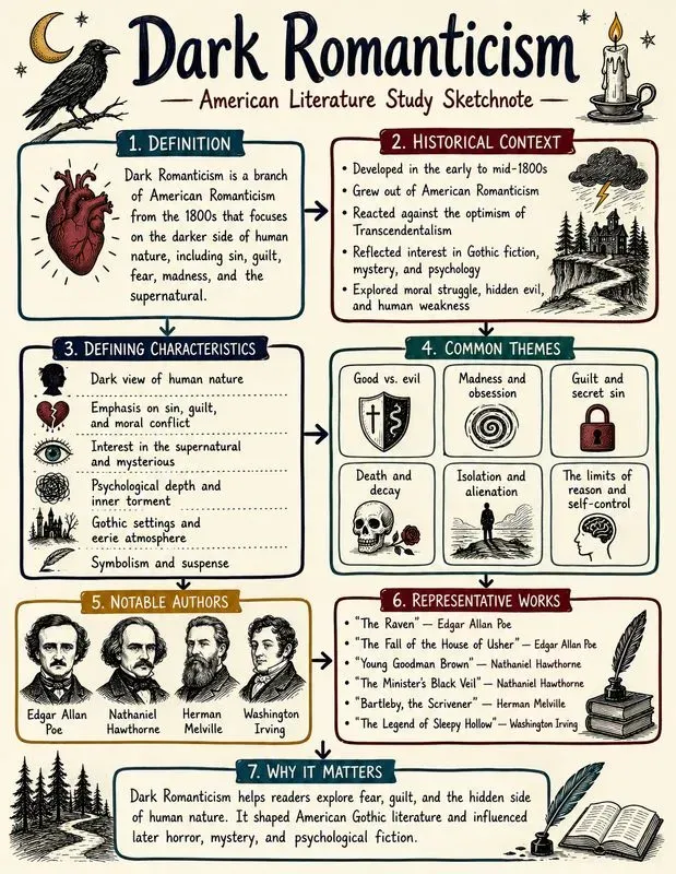 American Literary Movements Sketchnotes