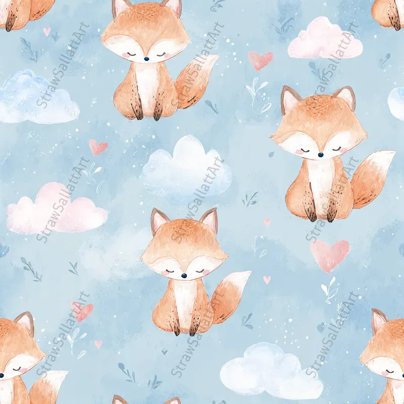 Nursery Seamless Background Kids Designs