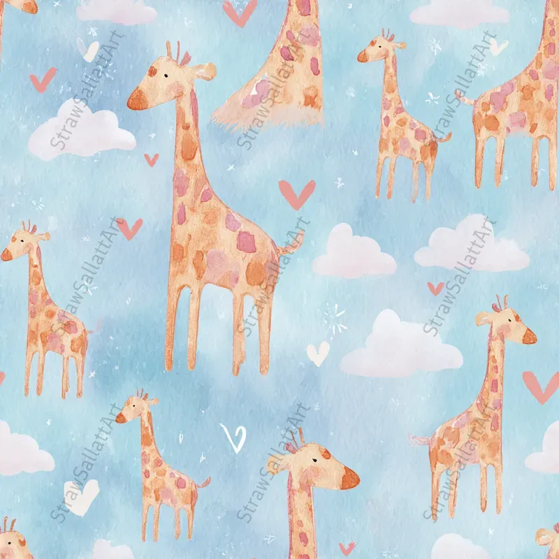 Nursery Seamless Background Kids Designs