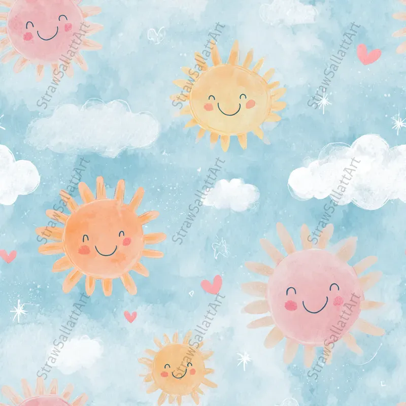 Nursery Seamless Background Kids Designs