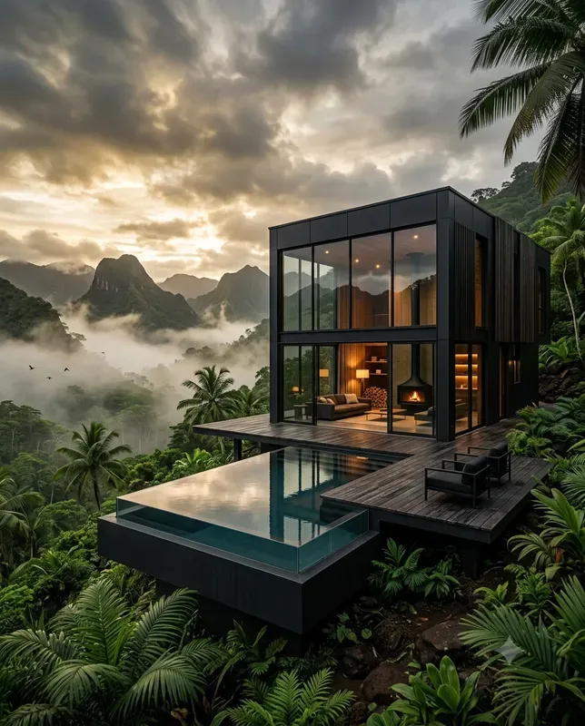 Cinematic Cliffside Architectures