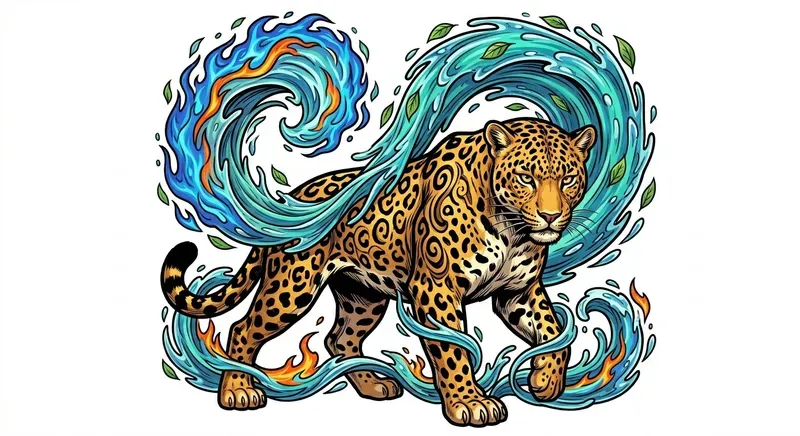 Elemental Fluid Trails Of Characters