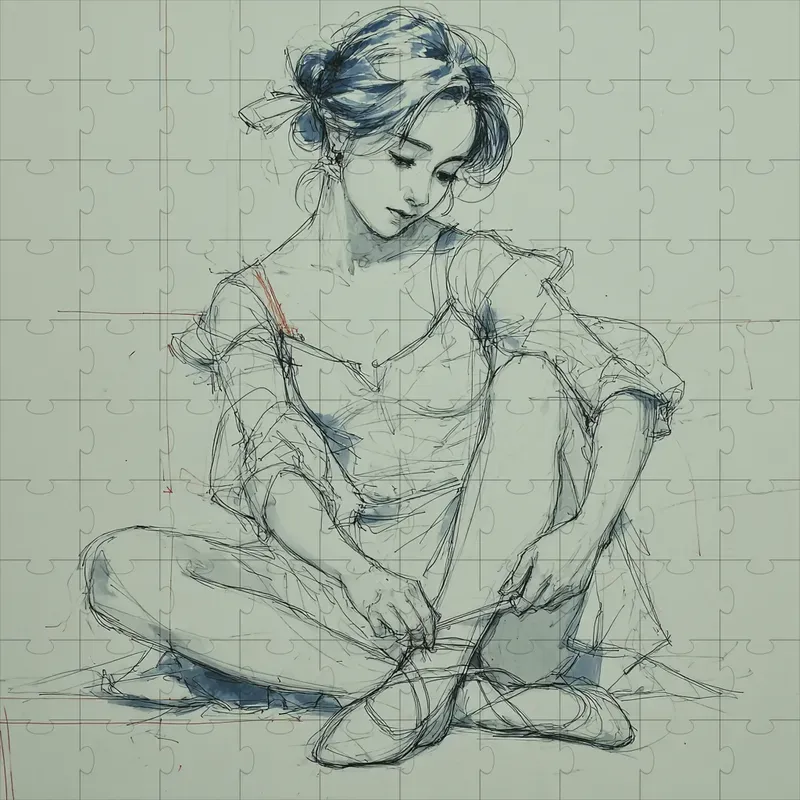 Pencil Sketch Gentle Spot Colors