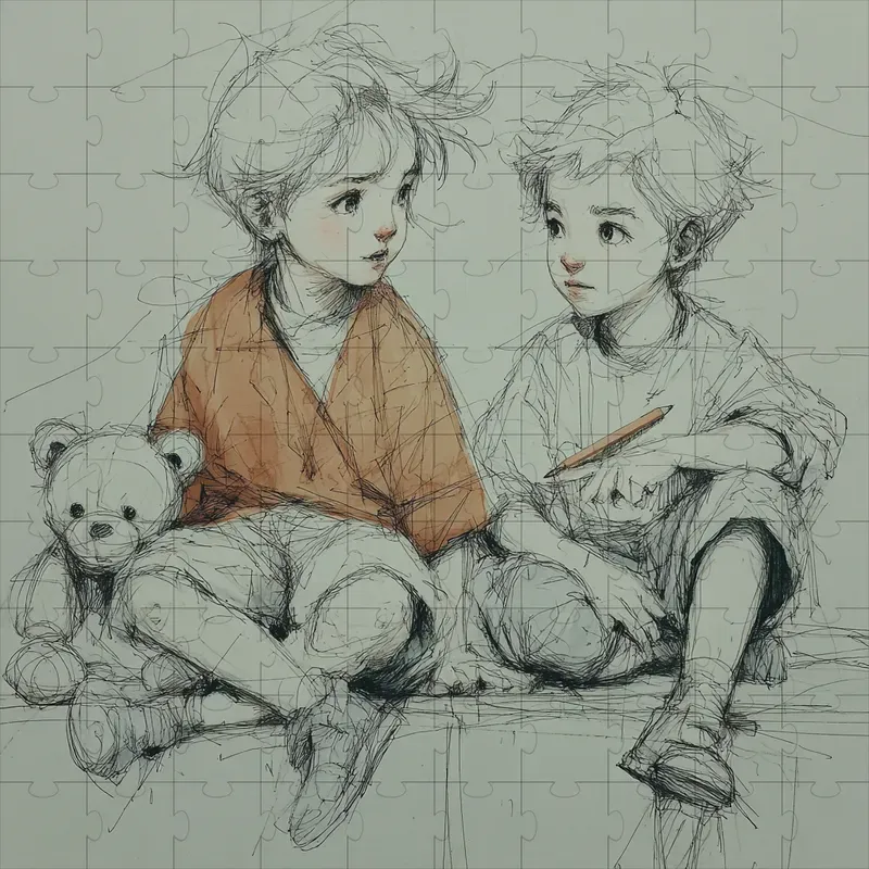 Pencil Sketch Gentle Spot Colors