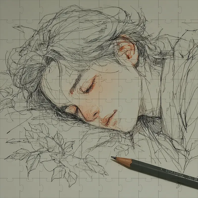 Pencil Sketch Gentle Spot Colors