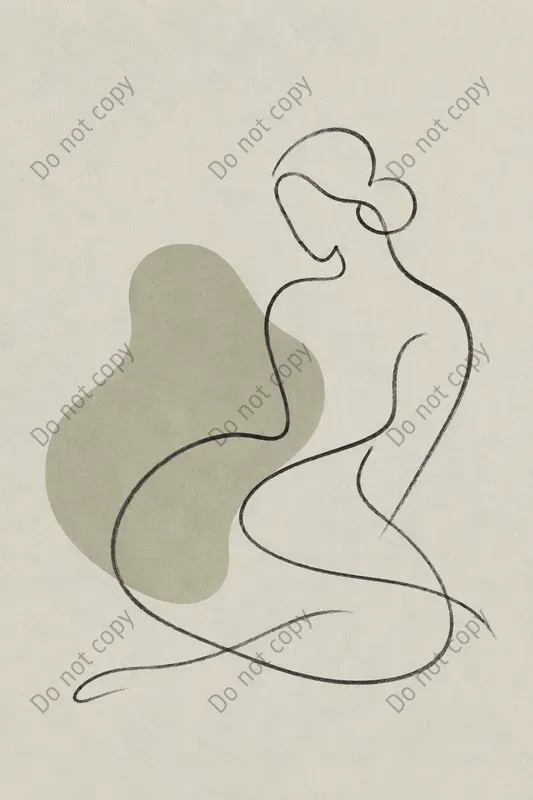 Sensual Line Art Figure Prints