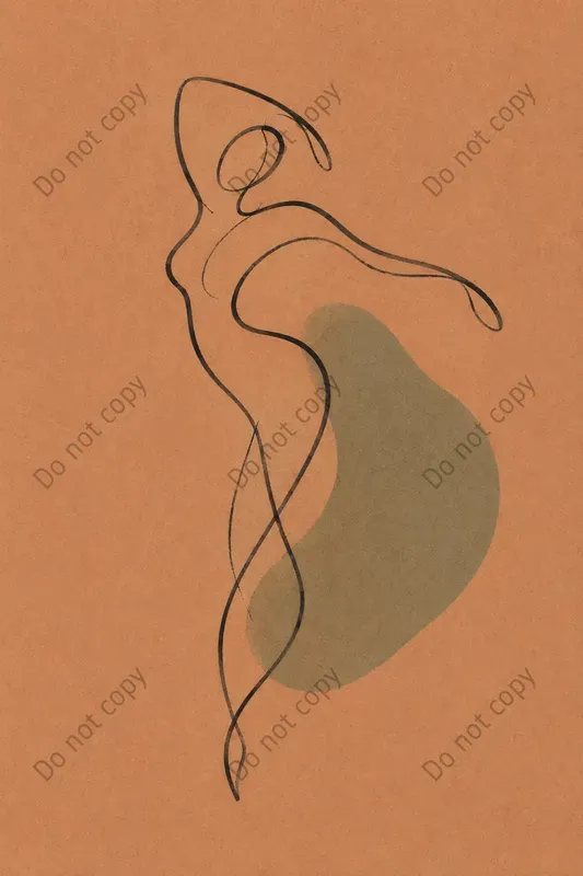 Sensual Line Art Figure Prints