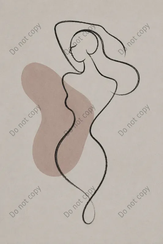 Sensual Line Art Figure Prints