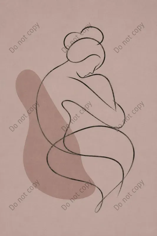 Sensual Line Art Figure Prints