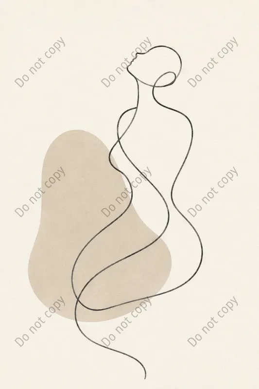 Sensual Line Art Figure Prints