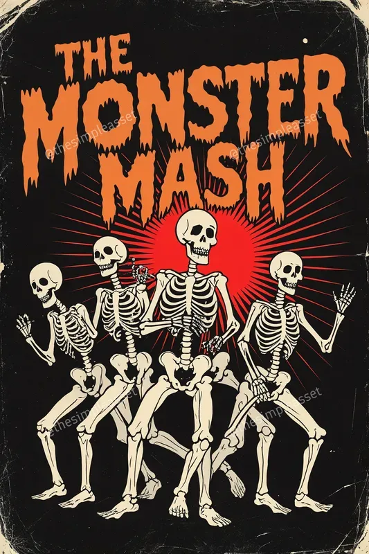 Retro Midcentury Halloween Poster Art