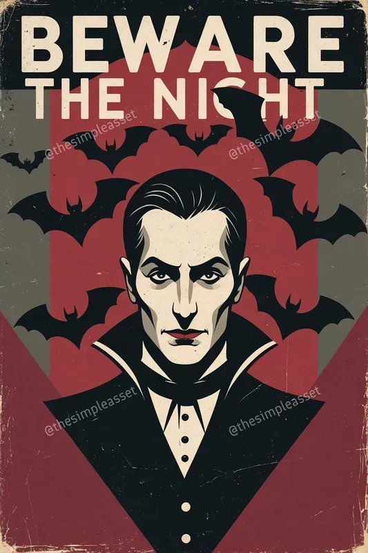 Retro Midcentury Halloween Poster Art