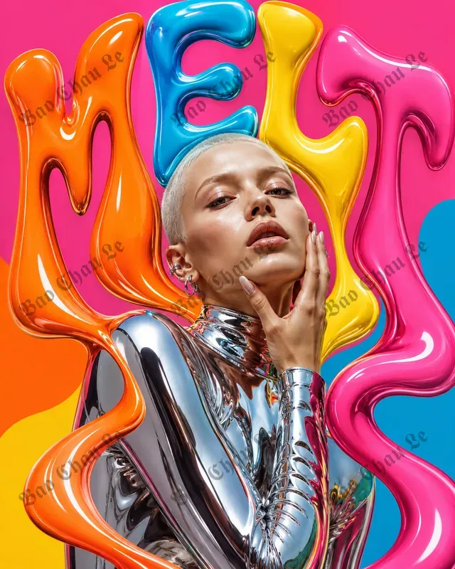 Psychedelic Liquid Type Fashion Posters