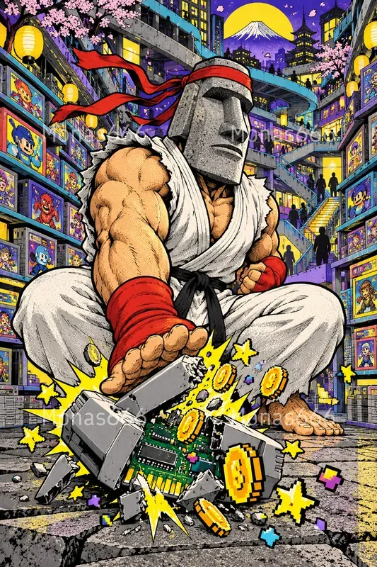Psychedelic Akibapunk Pop Culture Art