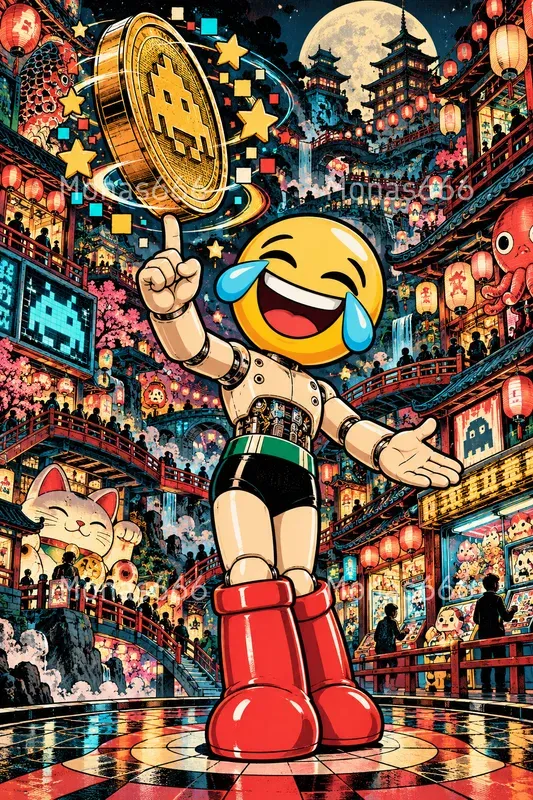 Psychedelic Akibapunk Pop Culture Art