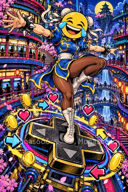 Psychedelic Akibapunk Pop Culture Art