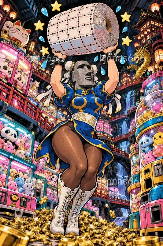 Psychedelic Akibapunk Pop Culture Art
