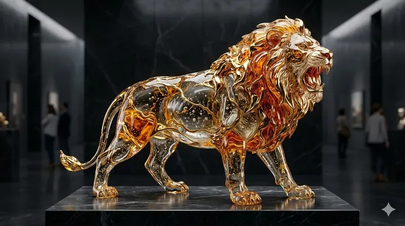 Liquid Glass Metal Sculptures