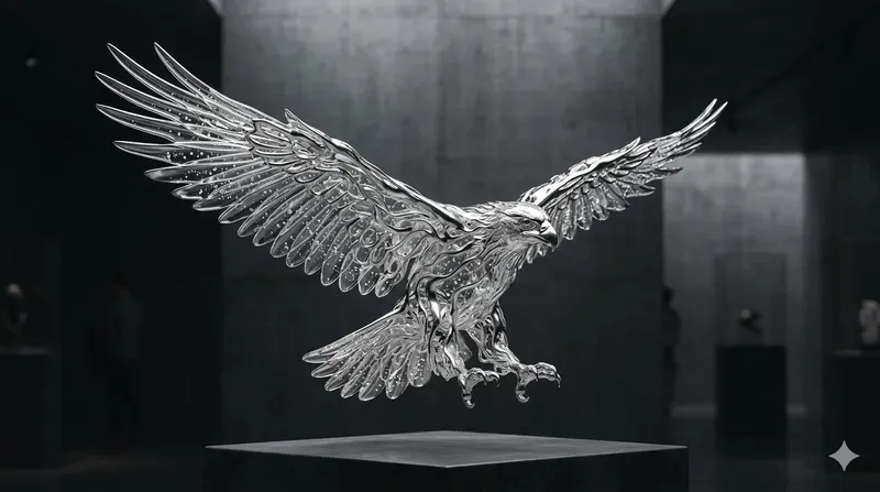 Liquid Glass Metal Sculptures