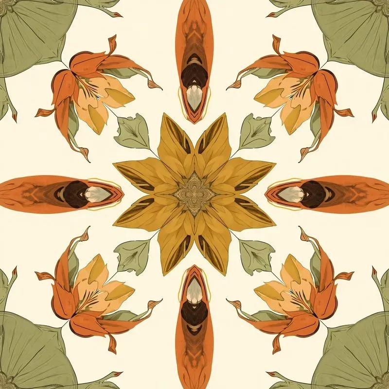 Organic Earthtone Floral Illustrations