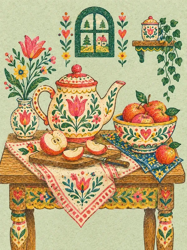 Scandinavian Folk Art Illustrations