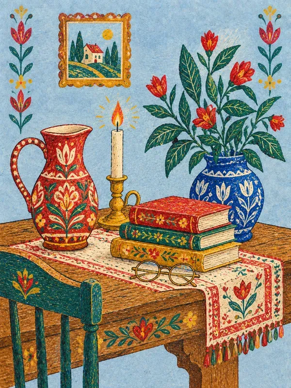 Scandinavian Folk Art Illustrations