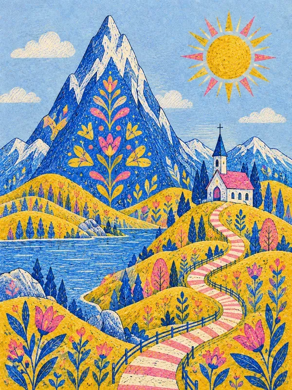 Scandinavian Folk Art Illustrations