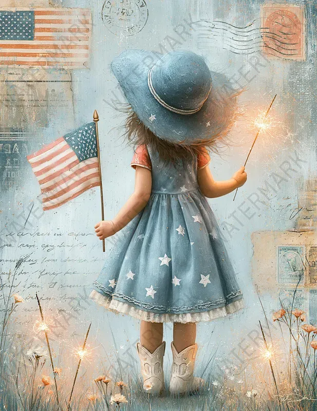 Dual Cute Independence Day Pages