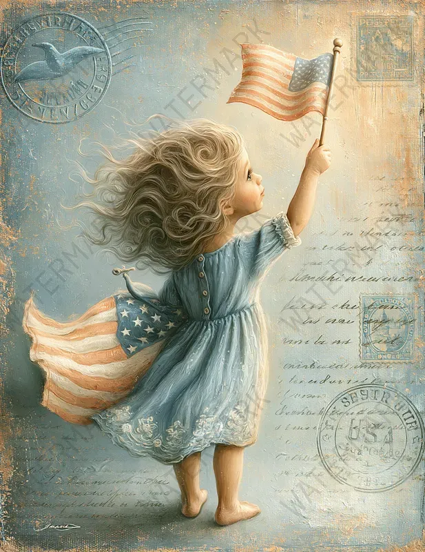 Dual Cute Independence Day Pages