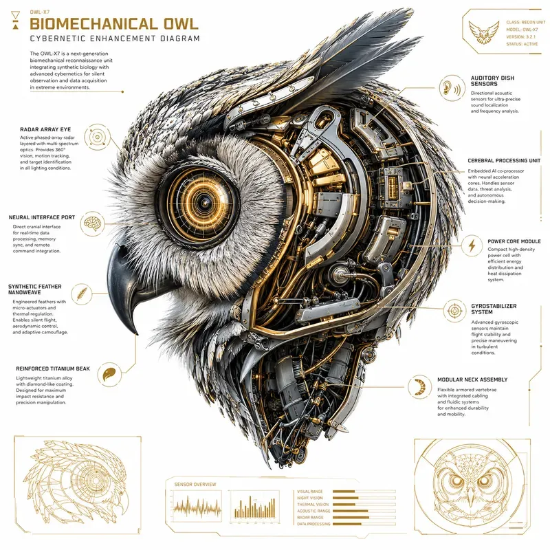 Cybernetic Animal Anatomy Infographics