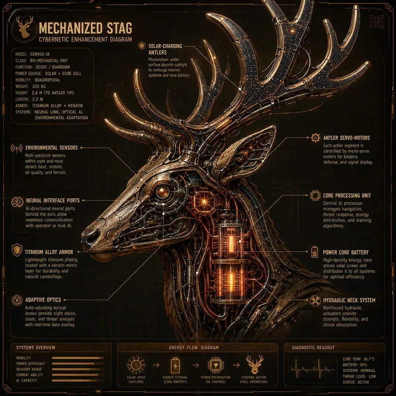 Cybernetic Animal Anatomy Infographics
