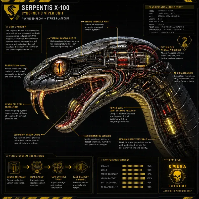 Cybernetic Animal Anatomy Infographics